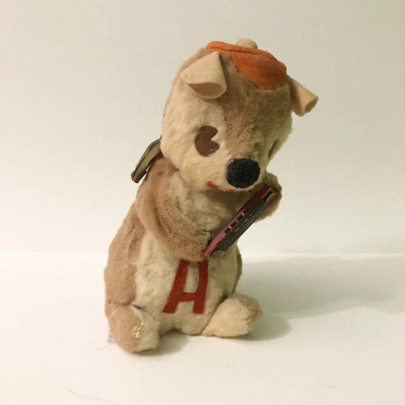 Vintage 1950s Alvin And The Chipmunks Wind Up Musical Alvin Plush Figure - Picture 4 of 17